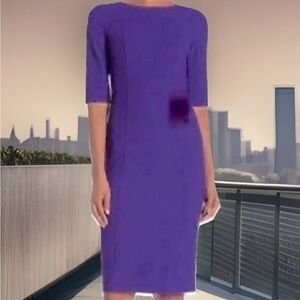 Hugo Boss Daslana women’s size 2 v-neck sheath dress. Purple.Excellent Condition